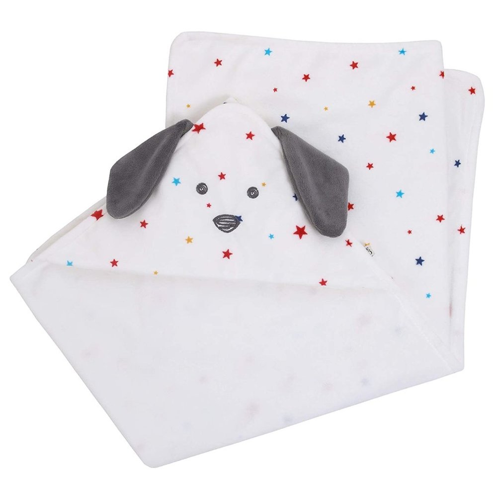 ED Ellen DeGeneres Doodle Dog - Hooded Blanket, Puppy Hood with Multi Star Print